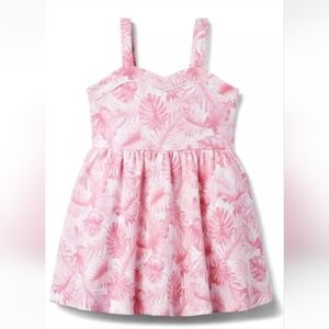 GRAY MILAN X JANIE AND JACK  "UNDER THE PALMS DRESS"  SIZE 6. TROPICAL.